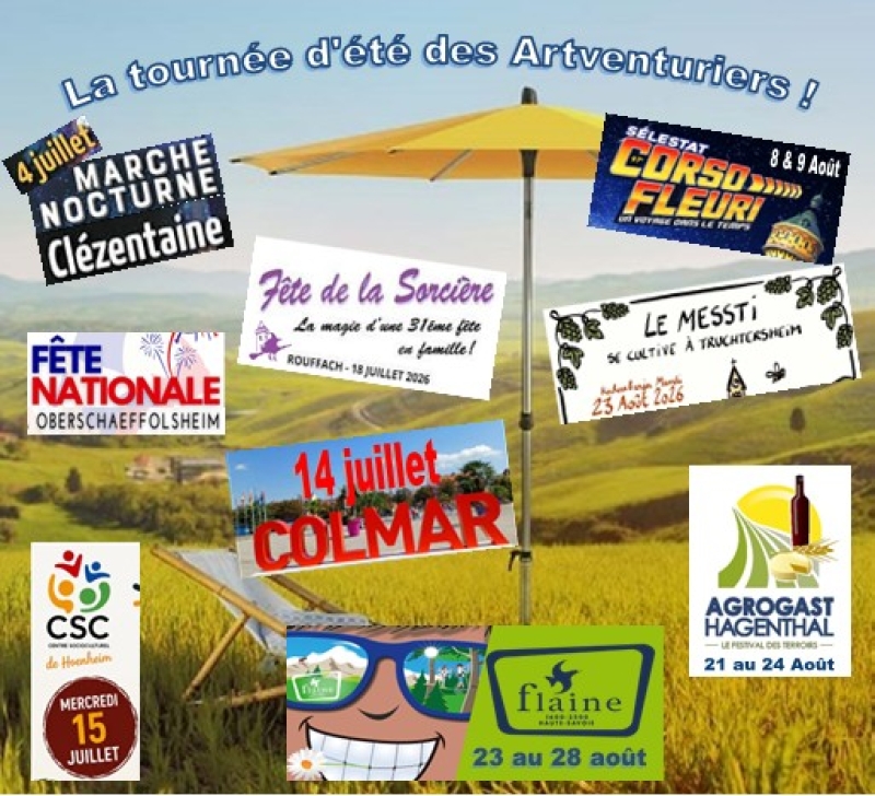 Tournée été 2026 des Artventuriers
